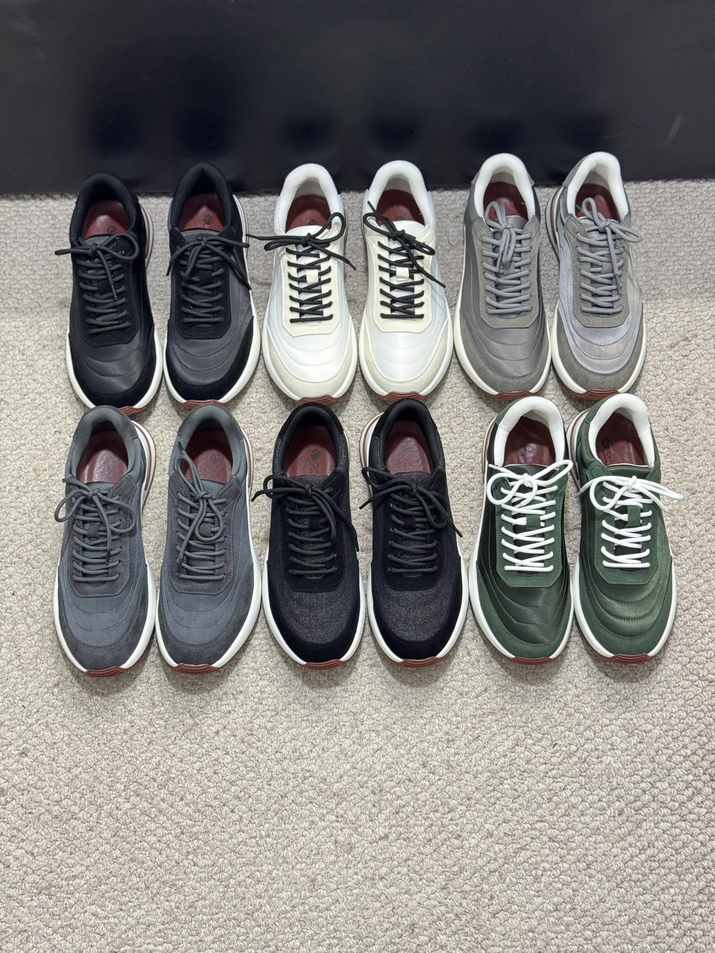 Men's men's shoes 💰440 [New style] 🪳🪳loro piana/LP material: The upper is made of umbrella cloth for routing. Anti-velvet fabric is wrapped on the front and back to ensure stability. The rear is equipped with a cushion to improve wearing comfort. Breathable mesh shoes. Stretch cloth lining𥚃. Latex mesh insole. TPU outsole. Code number: 38-44 (45 customized